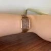 Classic Brown Square Dial Brown Strap Watch for Women