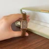 Classic Brown Square Dial Brown Strap Watch for Women