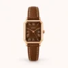Classic Brown Square Dial Brown Strap Watch for Women