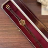 Classic Brown Round Dial Slim Brown Strap Watch for Women