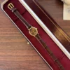 Classic Brown Round Dial Slim Brown Strap Watch for Women