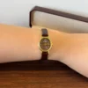 Classic Brown Round Dial Slim Brown Strap Watch for Women