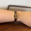 Classic Brown Round Dial Slim Brown Strap Watch for Women