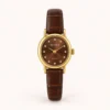 Classic Brown Round Dial Slim Brown Strap Watch for Women
