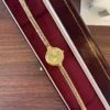 Classic Gold Cushion Dial Slim Textured Bracelet Watch for Women