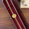 Classic Gold Cushion Dial Open Link Bracelet Watch for Women