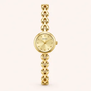 789-main Classic Gold Cushion Dial Open Link Bracelet Watch for Women