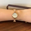 Elegant Pink Floral Round Dial Bracelet Watch for Women