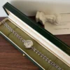 Classic Pale Round Dial Silver Open Link Bracelet Watch for Women