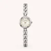 Classic Pale Round Dial Silver Open Link Bracelet Watch for Women