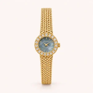 800-main Elegant Blue Round Dial Gold Decorative Bracelet Watch for Women