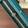 Classic Grey Round Dial Silver Textured Bracelet Watch for Women