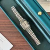Classic White Rectangle Dial Silver Link Bracelet Watch for Women