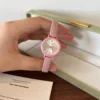 Elegant Pink Round Dial Pink Strap Watch for Women