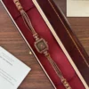 Classic Brown Square Dial Slim Brown Bracelet Watch for Women
