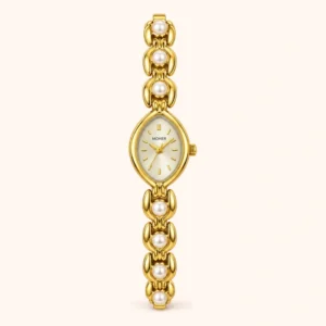 827-main-FFF7F1 Classic Gold Oval Dial Round Link Bracelet Watch for Women