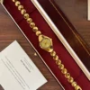 Classic Gold Round Dial Disc Link Bracelet Watch for Women