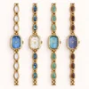 Custom Oval Mother of Pearl Dial & Mix-and-Match Gemstone Bracelet Watch for Women