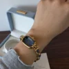 Custom Oval Mother of Pearl Dial & Mix-and-Match Gemstone Bracelet Watch for Women
