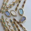 Custom Oval Mother of Pearl Dial & Mix-and-Match Gemstone Bracelet Watch for Women