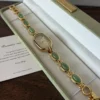 Custom Oval Mother of Pearl Dial & Mix-and-Match Gemstone Bracelet Watch for Women