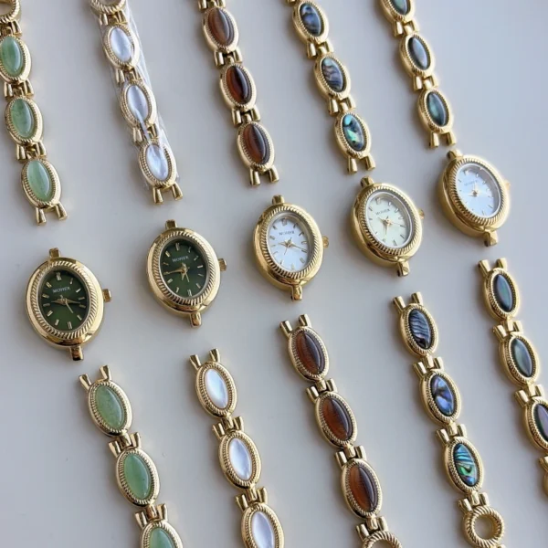 Customizable Gemstone Bracelet Watch for Women | Mix and Match Dial Colors and Bracelets