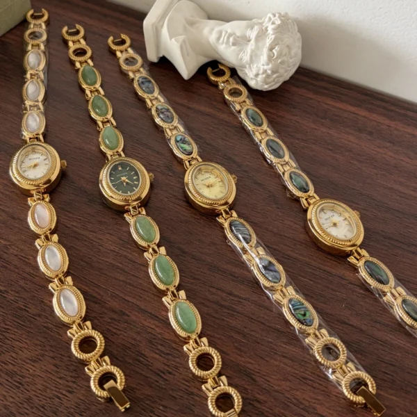 Customizable Gemstone Bracelet Watch for Women | Mix and Match Dial Colors and Bracelets