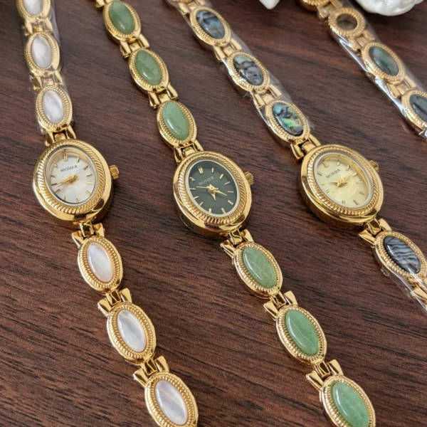 Customizable Gemstone Bracelet Watch for Women | Mix and Match Dial Colors and Bracelets